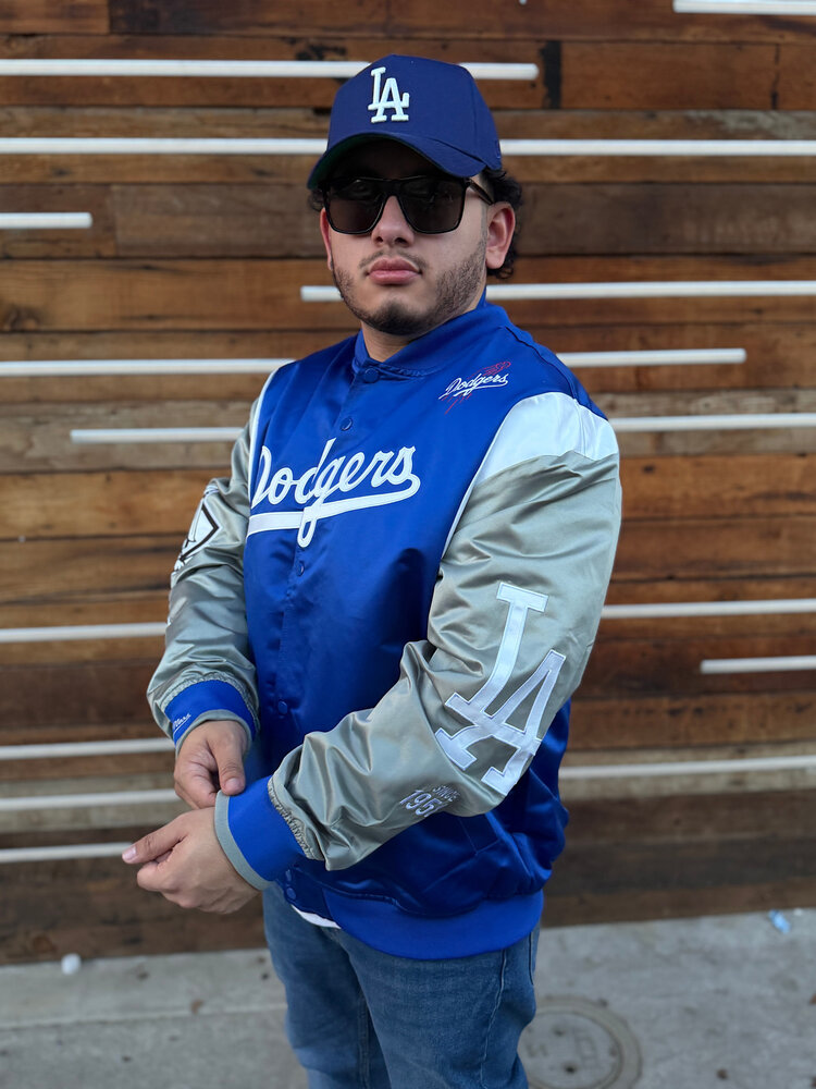 Mitchell and Ness LA Dodgers M&N Team Origins Royal/Gray Lightweight Jacket