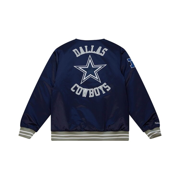 Mitchell and Ness Cowboys Men's M&N Heavyweight Satin  Navy