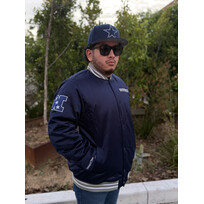 Mitchell and Ness Cowboys Men's M&N Heavyweight Satin  Navy