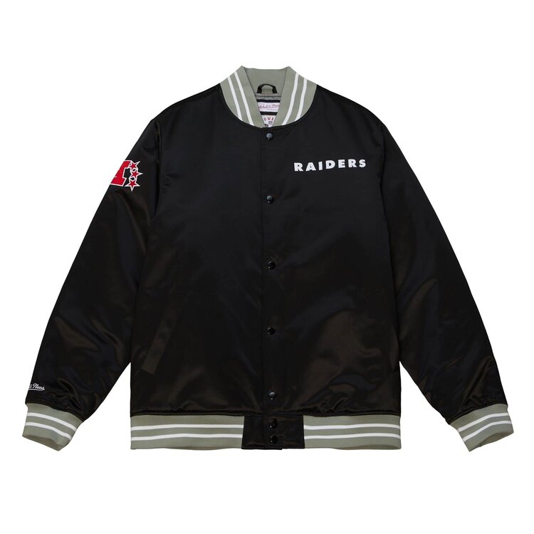 Mitchell and Ness Raiders M&N Heavyweight Satin Jacket Black