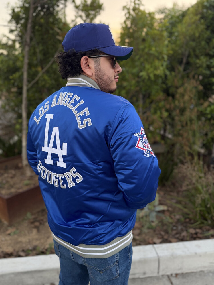 Mitchell and Ness LA Dodgers M&N Heavyweight Satin Jacket Royal