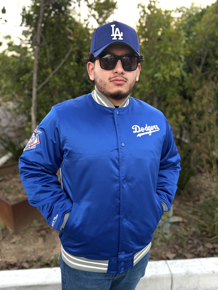 Mitchell and Ness LA Dodgers M&N Heavyweight Satin Jacket Royal