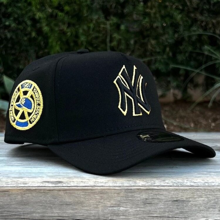 New Era NY Yankees Black Metallic Gold 1961 WS 940 A-Frame
