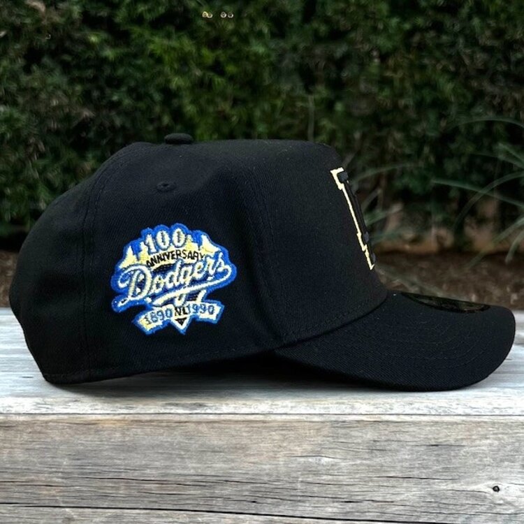 New Era LA Dodgers Black Metallic Gold 100th Anniv 940 A-Frame