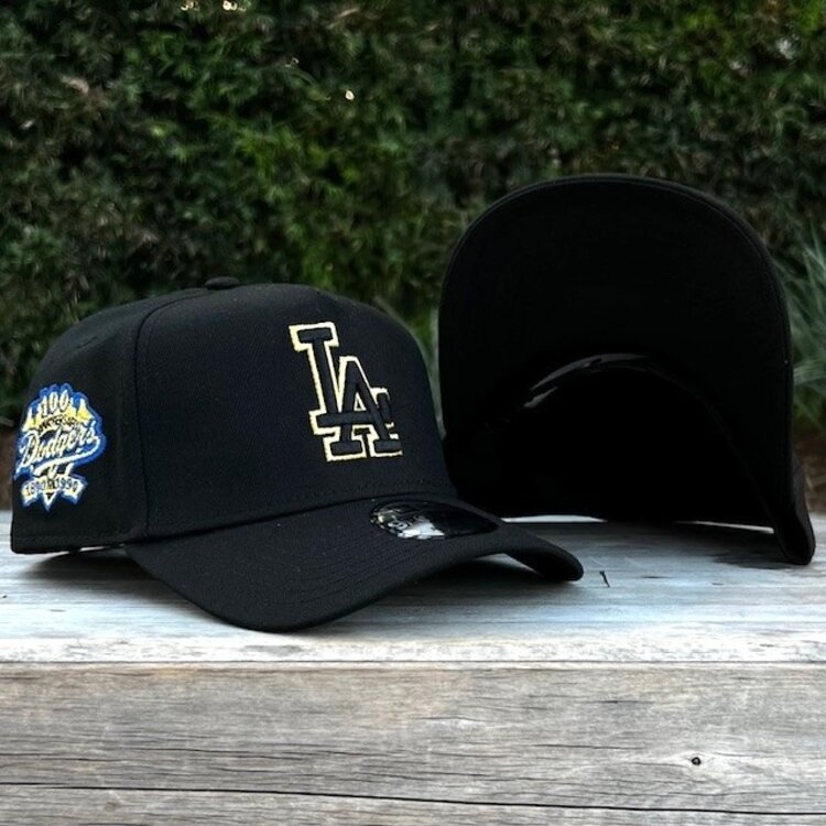 New Era LA Dodgers Black Metallic Gold 100th Anniv 940 A-Frame