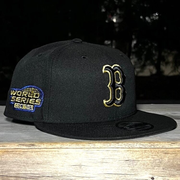 New Era Boston Black Metallic Gold 2004 WS 950 Snapback