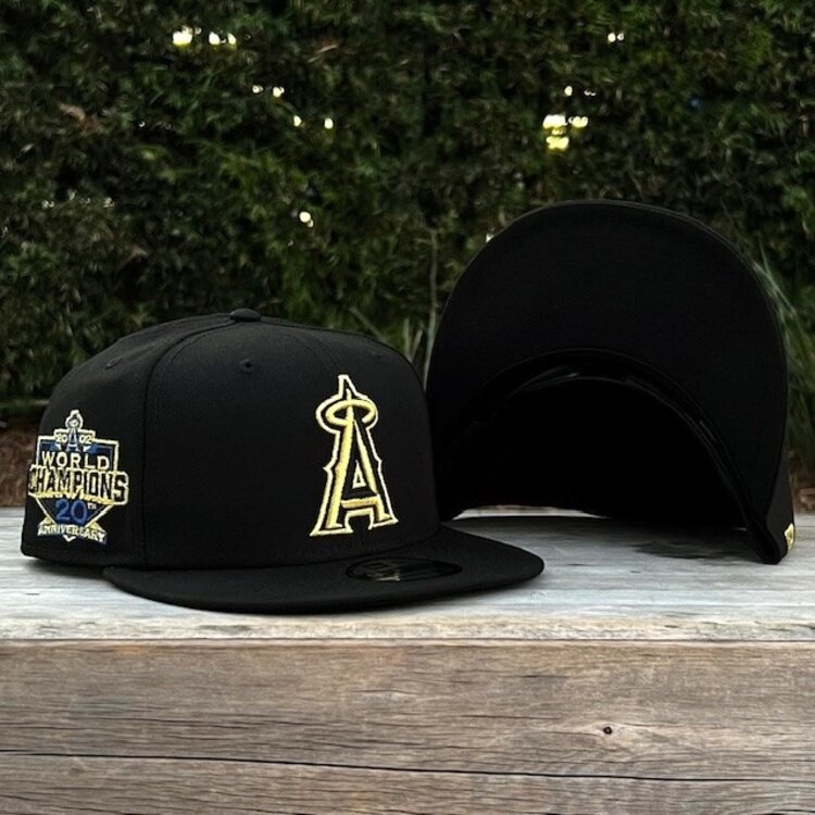New Era Angels Black Metallic Gold 2002 WS Champs 950 Snapback