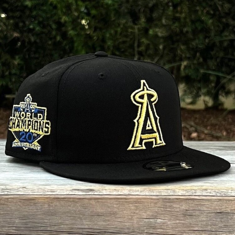 New Era Angels Black Metallic Gold 2002 WS Champs 950 Snapback
