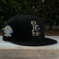 New Era LA Black Metallic Gold 100th Anniv 950 Snapback