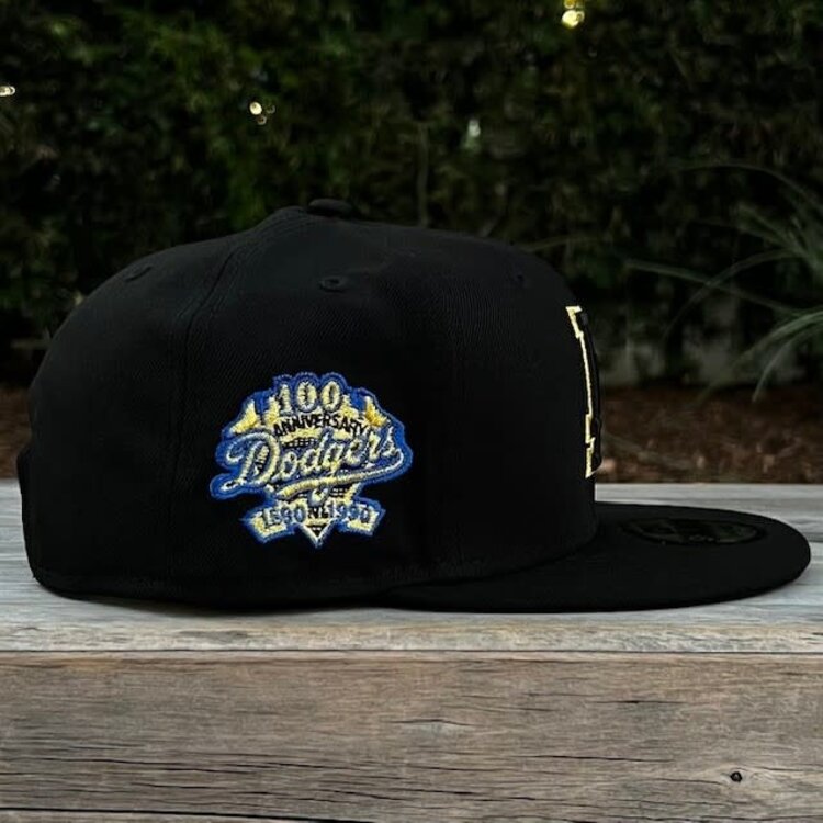 New Era LA Black Metallic Gold 100th Anniv 950 Snapback