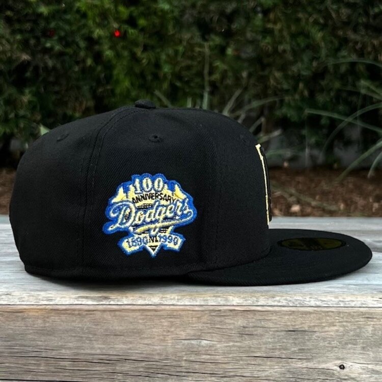 New Era LA Black Metallic Gold Outline 100th Anniv