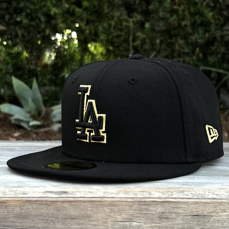 New Era LA Black Metallic Gold Outline 100th Anniv