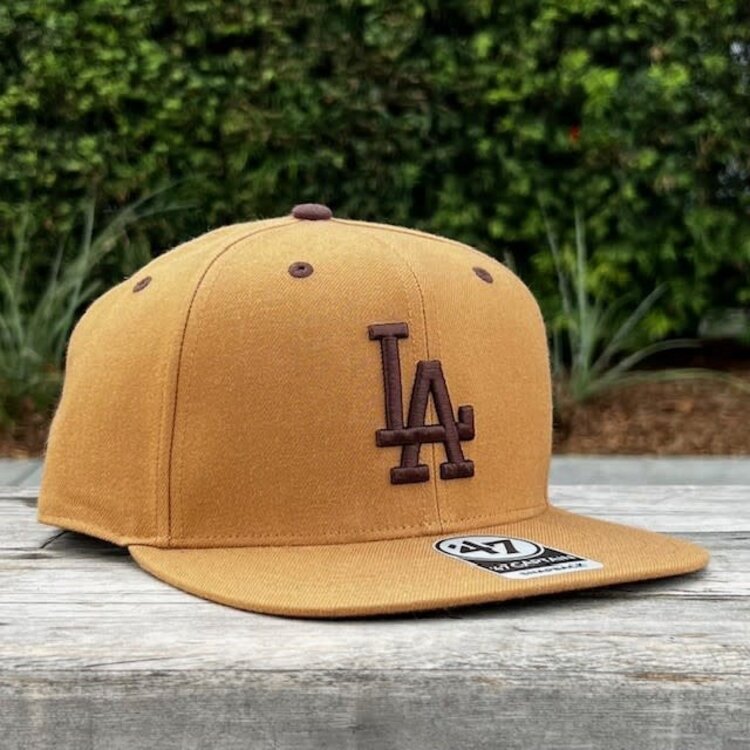 47 Brand LA Dodgers Sure Shot Captain Toffee Brown Snapback