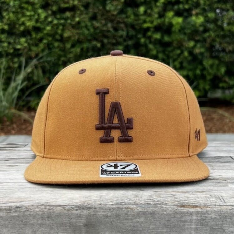 47 Brand LA Dodgers Sure Shot Captain Toffee Brown Snapback