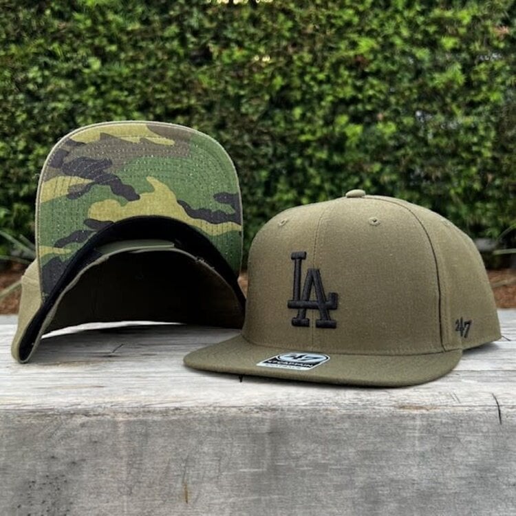 47 Brand LA Dodgers Ballpark Captain Sandalwood Black Snapback Camo UV