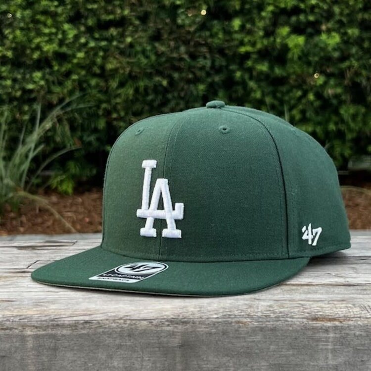 47 Brand LA Dodgers Sure Shot Captain Dark Green Snapback