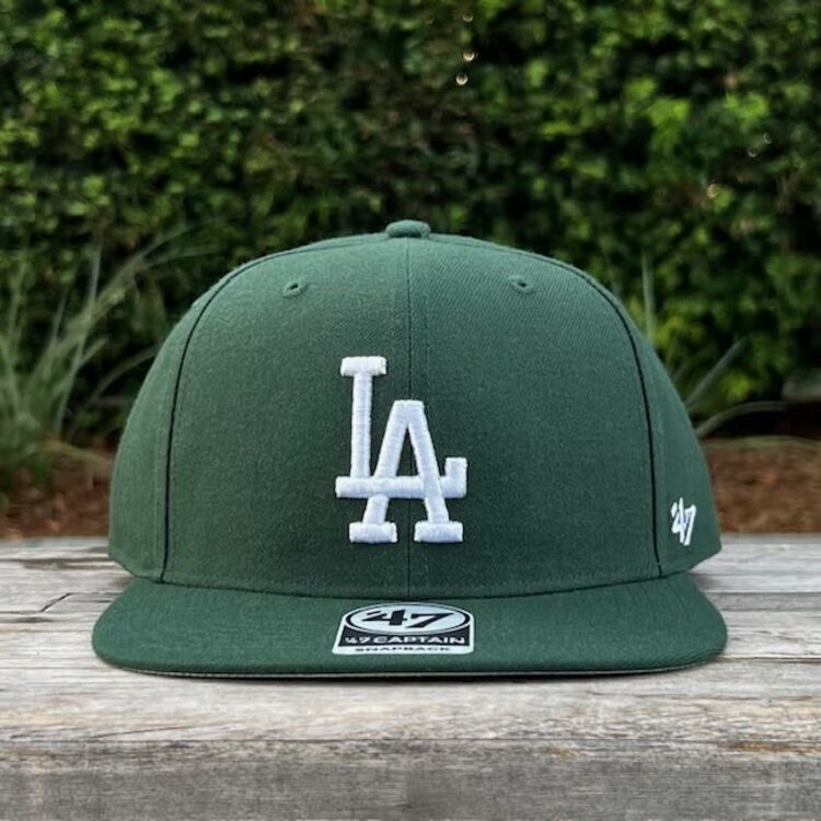 47 Brand LA Dodgers Sure Shot Captain Dark Green Snapback