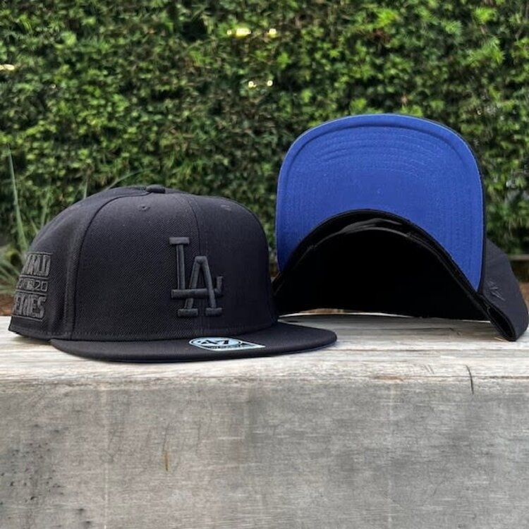 47 Brand LA Dodgers Sure Shot Captain Black Black 2020 World Series Snapback
