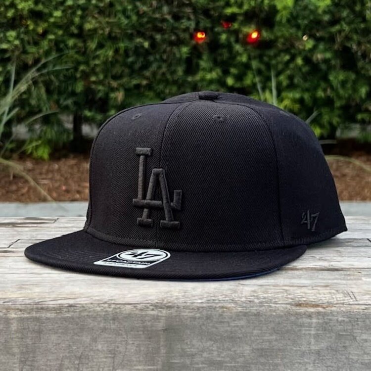 47 Brand LA Dodgers Sure Shot Captain Black Black 2020 World Series Snapback