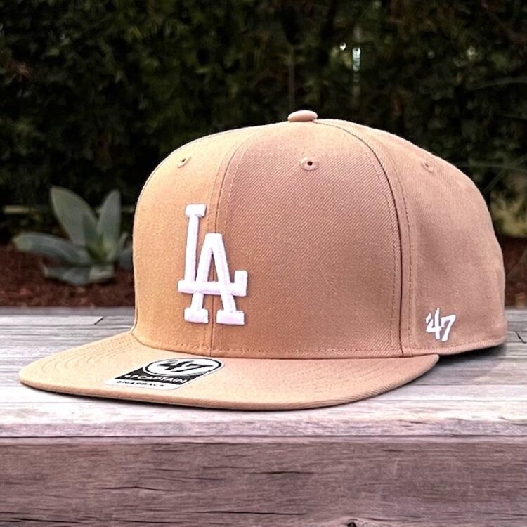 47 Brand LA Dodgers Sure Shot Captain Khaki Snapback