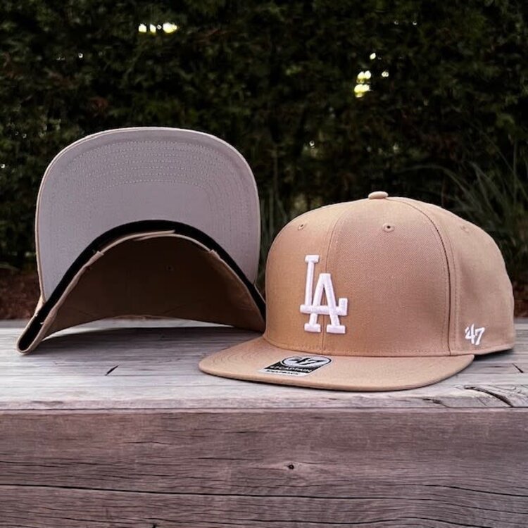 47 Brand LA Dodgers Sure Shot Captain Khaki Snapback
