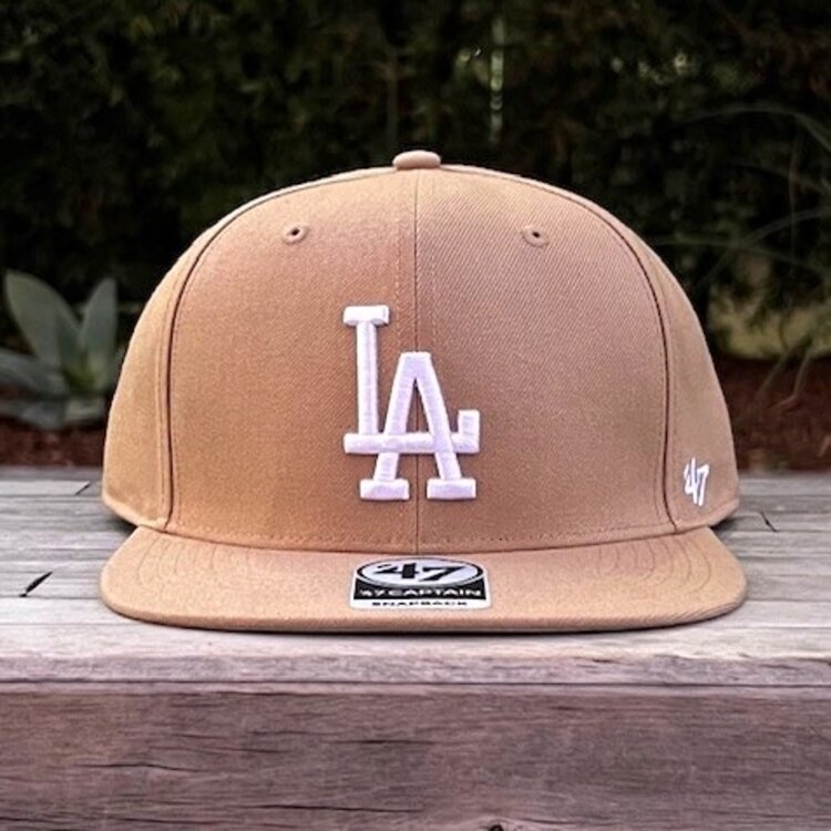 47 Brand LA Dodgers Sure Shot Captain Khaki Snapback