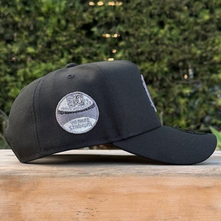 New Era NY Black Gray Metallic 50th Stadium Anniversary 940 A-Frame