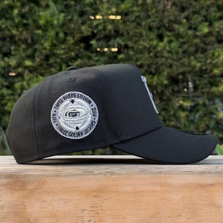 New Era Pirates Black Gray Metallic 30th Stadium Anniversary 940 A-Frame