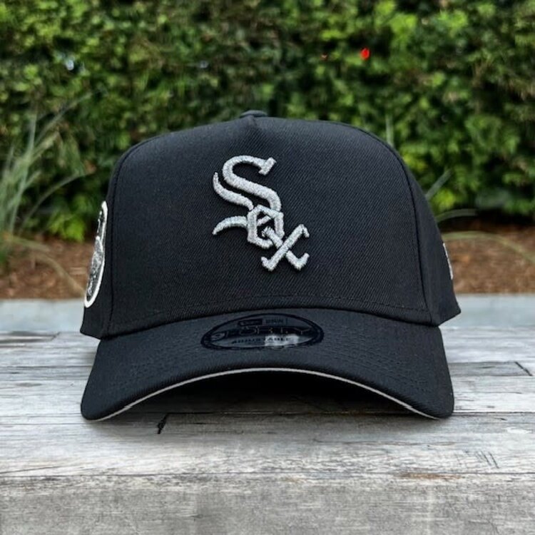 New Era White Sox Black Gray Metallic 75 Years Comiskey Park 940 A-Frame