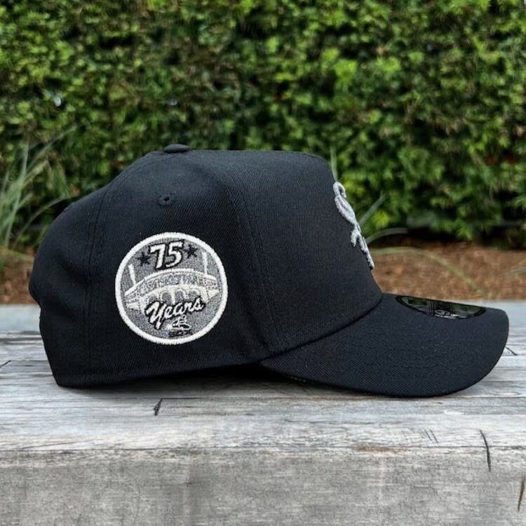 New Era White Sox Black Gray Metallic 75 Years Comiskey Park 940 A-Frame