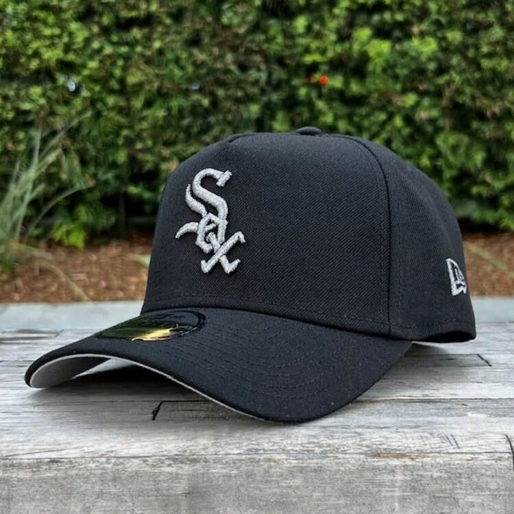 New Era White Sox Black Gray Metallic 75 Years Comiskey Park 940 A-Frame