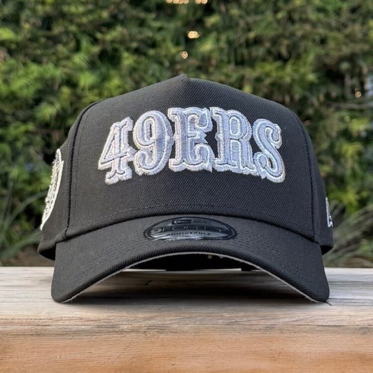 New Era 49ers Retro Black Gray Metallic Pro Bowl 940 A-Frame