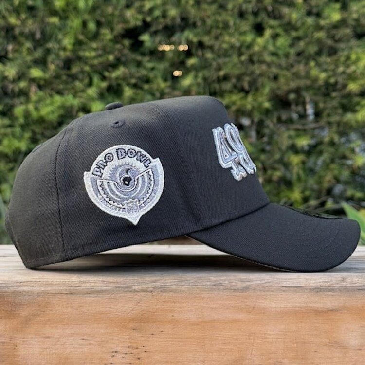 New Era 49ers Retro Black Gray Metallic Pro Bowl 940 A-Frame