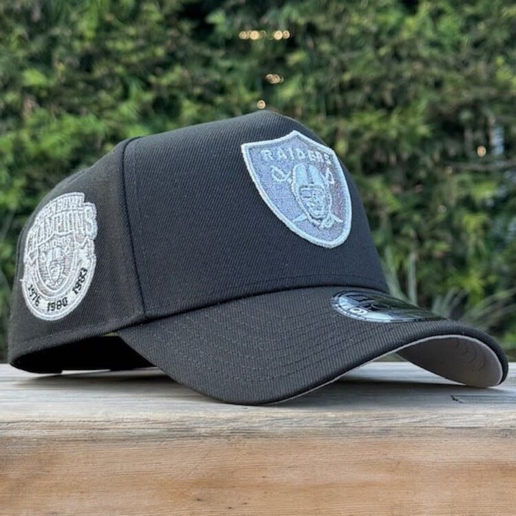 New Era Raiders Black Gray Metallic Super Bowl Champions 940 A-Frame