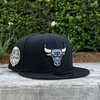 New Era Bulls Black Gray Metallic Est. 1966 950 Snapback