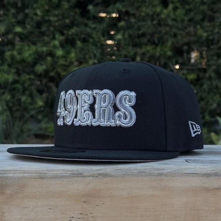 New Era 49ers Retro Black Gray Metallic Pro Bowl 950 Snapback