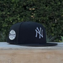 New Era NY Black Gray Metallic 50th Stadium Anniversary 950 Snapback