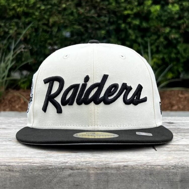 New Era Raiders Script Ivory/Black 50 Years