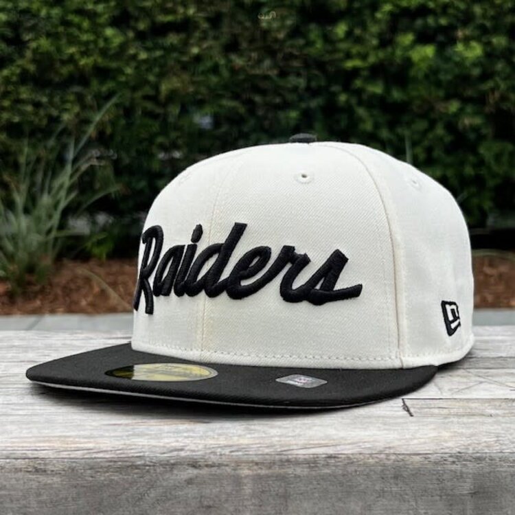 New Era Raiders Script Ivory/Black 50 Years