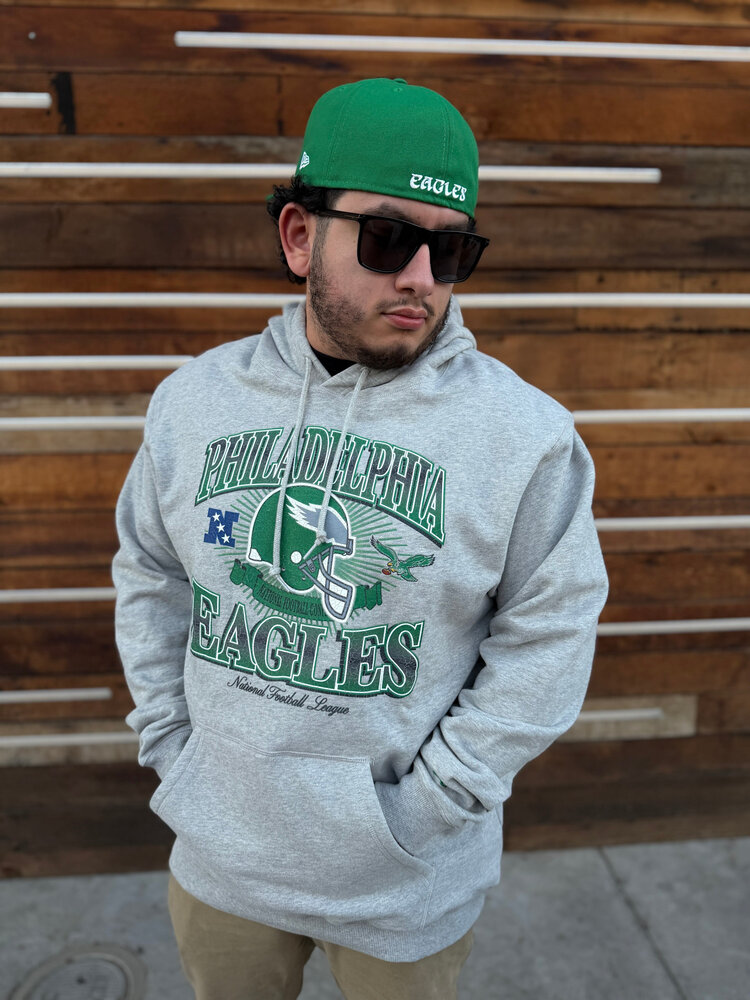 New Era Eagles Men's NE Sum Class Gray P/O Hoodie