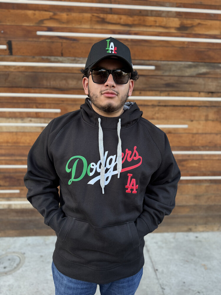 Antigua LA Mexico Pullover Hoodie Black w/Red LA