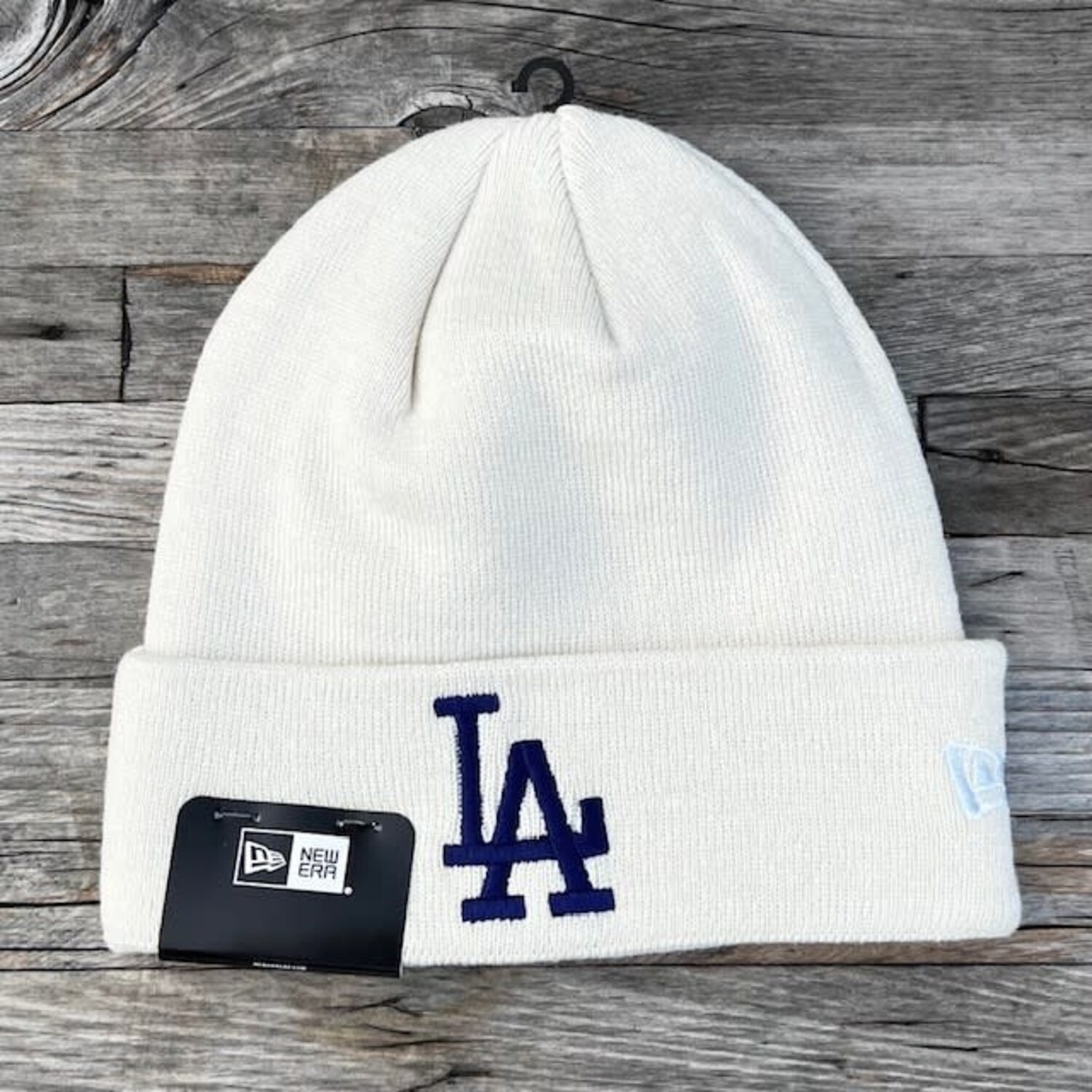 LA Dodgers New Era Ivory Royal Cuffed Knit - The Locker Room of Downey
