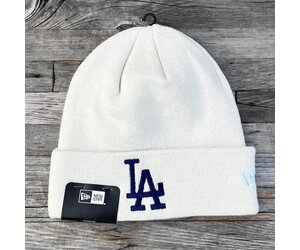 LA Dodgers New Era Ivory Royal Cuffed Knit - The Locker Room of Downey
