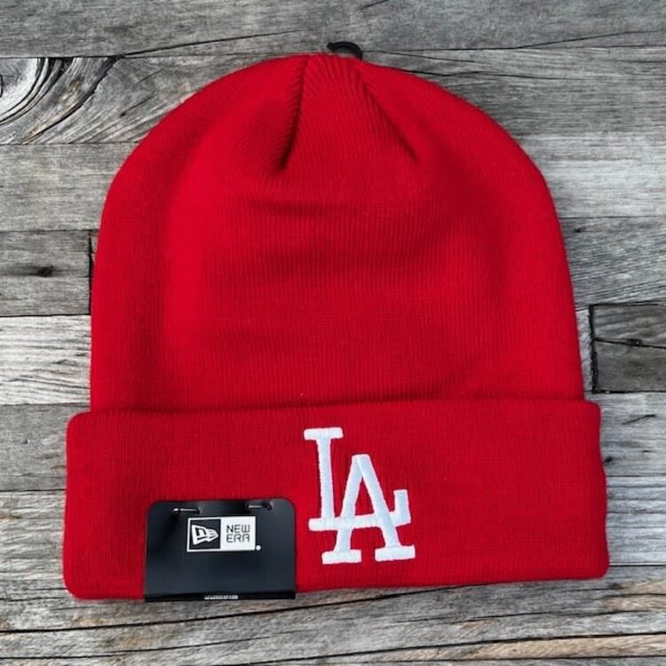 New Era LA Dodgers New Era Red White Cuffed Knit