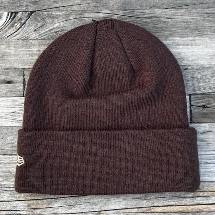 New Era LA Dodgers New Era Dark Brown Shooting Ball Cuffed Knit