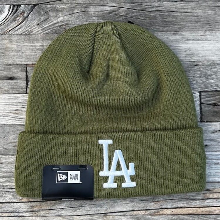 New Era LA Dodgers New Era Army Green Cuffed Knit