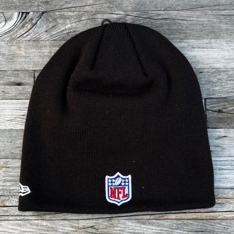 New Era Raiders New Era Black Cuffless Beanie Knit