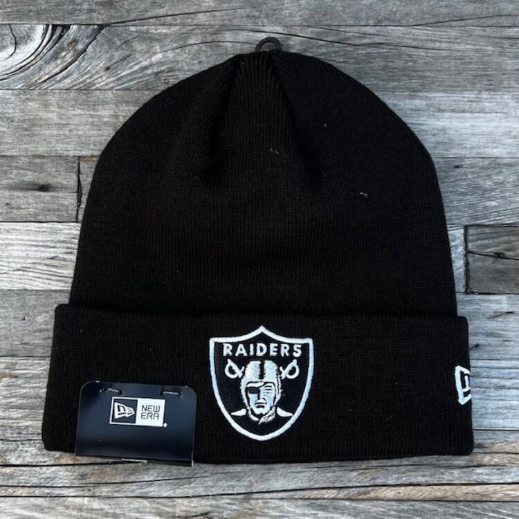 New Era Raiders New Era Black Team Cuffed Knit