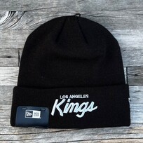 New Era LA Kings New Era Script Black White Cuffed Knit