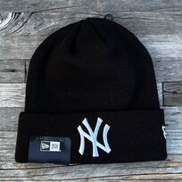 New Era NY Yankees New Era Black White Cuffed Knit
